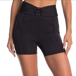 Free People Movement Black Mind Over Matter Bike Shorts S Belted Boho thumbnail 1