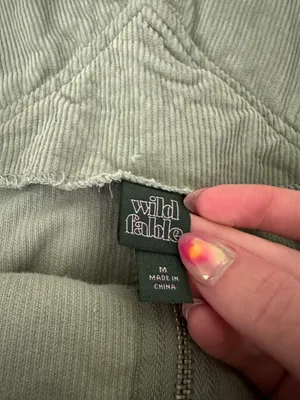 Wild Fable Green Corduroy Dress thumbnail 4