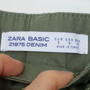 Zara Womens Pleated High Waisted Straight‎ Leg Pants Size S Green Grunge Preppy thumbnail 4