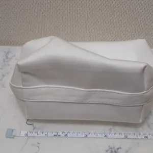 Dior White Makeup Cosmetic Trousse Pouch Bag Top Handle Clutch New No Tag thumbnail 7
