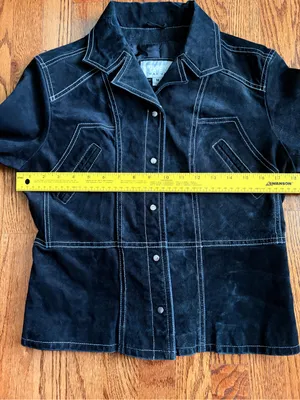 Vintage 1988 Wilsons Leather Maxima Black Genuine Leather Jacket M Western thumbnail 10