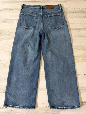 Madewell Slim Wide Leg Crop Jeans Size 28 thumbnail 5