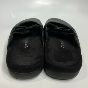 Vionic Claire black leather mules slip on shoes‎ women's size 9 business casual thumbnail 5