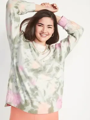 Old Navy Vintage Vibe Long-Sleeve Garment-Dyed French-Terry Tunic Sweatshirt thumbnail 2