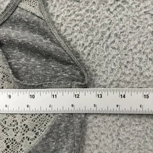 Y2K Abercrombie & Fitch Tank Top Gray Crochet Racerback Retro Women's Small thumbnail 7