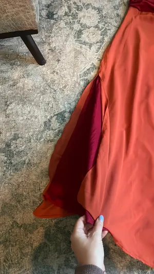 Maxi dress  orange and maroon thumbnail 5