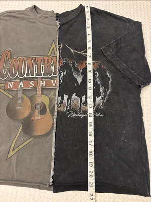 American Highway Distressed Country Graphic Short Sleeve Tee Charcoal Black Festival Concert M thumbnail 10
