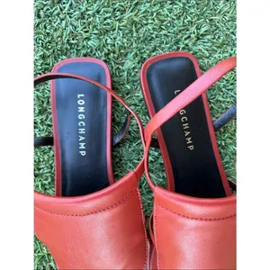 Longchamp’s New Collection of Flat Sandals, Burgundy, Size EU41/US10, NWOT thumbnail 8