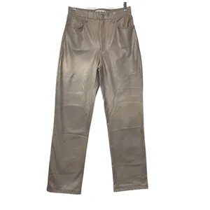 Abercrombie & Fitch‎ The 90s Straight Ultra High Rise Vegan Leather Pants 30/10 thumbnail 2