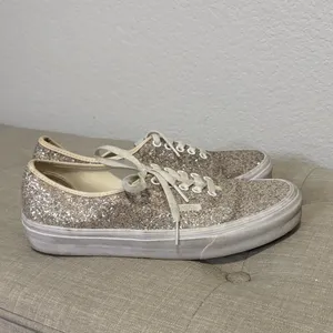 Vans Women's Glitter Lace-Up Sneakers 9 thumbnail 4