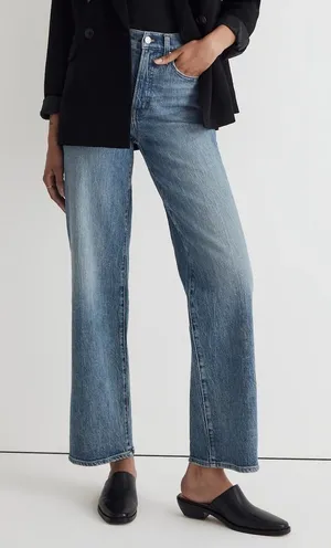 Madewell The Perfect Vintage Wide-Leg Jean in Heathcote Wash Comfort Stretch 29 thumbnail 1