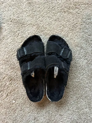 Arizona Birkenstock Shearling Sandals Women’s black thumbnail 4