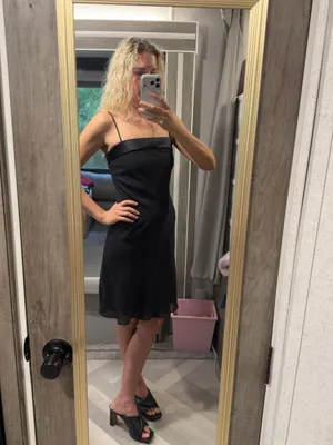 Y2K Jump Apparel‎ Spaghetti Strap Slip Dress in Black Size 0 thumbnail 2