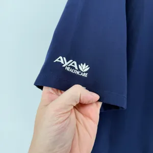 Figs Casma Three-Pocket Scrub Top Navy Blue Women XXL FW1100 PO #1659 Logo Nurse thumbnail 2