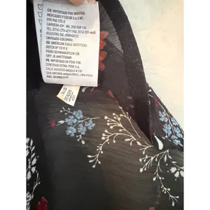 American‎ Eagle Floral Kimono Womens Medium Black Sheer Lace Trim Chiffon Wrap thumbnail 5