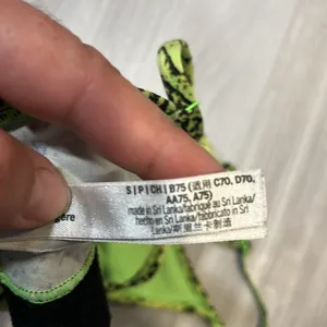 PINK - Victoria's Secret Yellow and‎ Black Sports Bra thumbnail 5