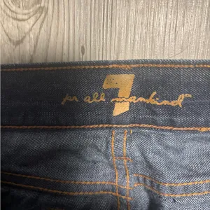 7 For All Man Kind Dark wash flare jeans with a 27”waist and 30" inseam #flares thumbnail 5