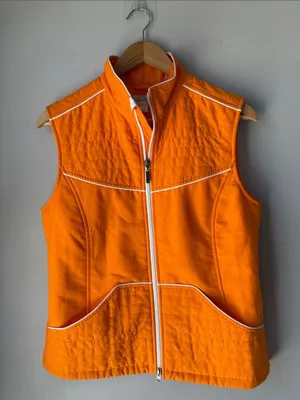 Cutter & Buck Orange Quilted Vest Jacket thumbnail 1