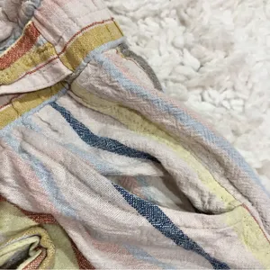 Jolt Linen Blend Stripe Multi Color Tie Shorts‎ Medium thumbnail 4