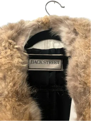 Rare Vintage 70s Back Street White Leather Penny Lane Coat Real Fur Trim Size 8 thumbnail 10