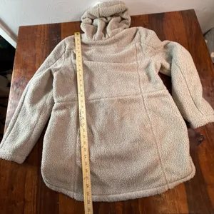 Gerry Womens Sherpa Fleece Hooded Full Zip Jacket Oatmeal Beige BG9225 Large thumbnail 6