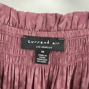 Current Air Anthropologie Aurelie Pleated Smocked‎ Waist Mini Dress Size Medium thumbnail 9