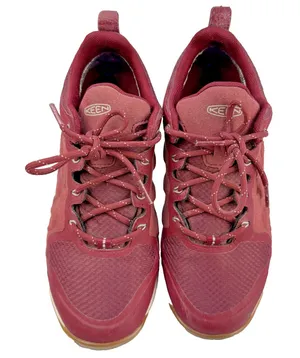 KEEN Explore Waterproof Hiking Shoes Size 7.5 Tawny Port Red Low Trail Sneakers thumbnail 1