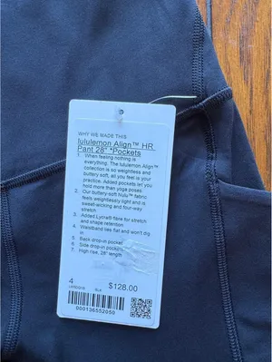 Lululemon Align With Pockets High Rise 28” Black Size 4 NWT thumbnail 4