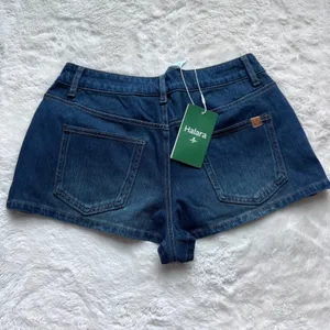 Halara Denim Shorts Dark Wash Blue High Rise Stretch XS Regular 02841421 NWT‎ thumbnail 3