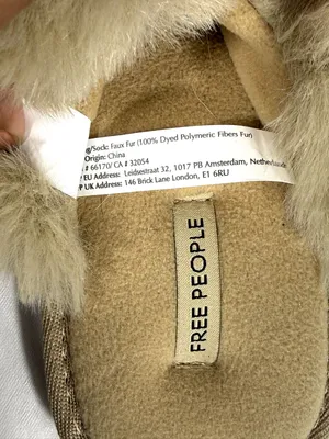 Free People Womens Size 8 Faux Fur Crossover Slippers Beige Cozy Boho Slides thumbnail 9