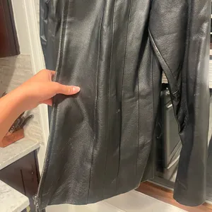 Black leather jacket blazer Genuine leather / vintage thumbnail 3