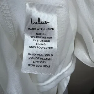 NEW Lulus Joice White Satin Tie Waist Wedding Bridal Shower Midi Dress Medium thumbnail 11