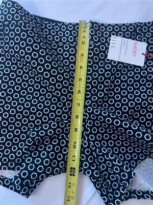 Elle Black Shorts with White Geometric Dot Print thumbnail 3