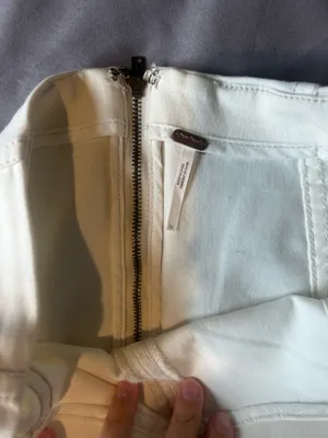 Free People White Denim Skirt thumbnail 3