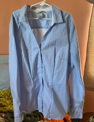 Blue Button-Up Shirt H&M thumbnail 1