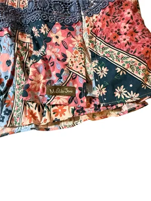 Matilda Jane XL Patchwork Floral Maxi Dress Boho Tiered Smocked thumbnail 2