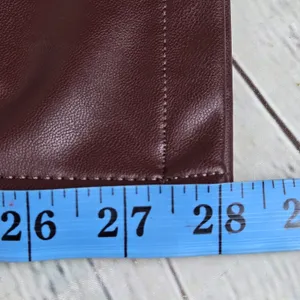Abercrombie & Fitch 90s Straight Ultra High Rise Faux Leather Pants Brown 27/4S thumbnail 10