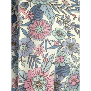 Petal + Pup Maxi Dress Floral Smocked Tiered 2 Blue Pink Boho Cottagecore thumbnail 6