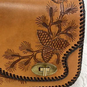 Source Unknown Tooled Leather Embroider bag thumbnail 5
