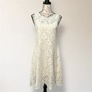 Free People Ivory Miles of Lace Mini Dress Sleeveless Boho Spring Wedding Guest‎ thumbnail 2