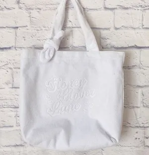 Stoney Clover Lane x Target white terry tote bag thumbnail 1