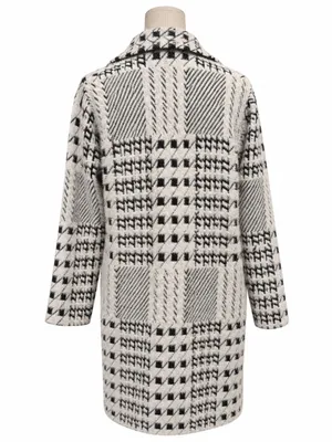Liverpool Los Angeles Fuzzy Geometric Houndstooth Coatigan Cardigan S thumbnail 3