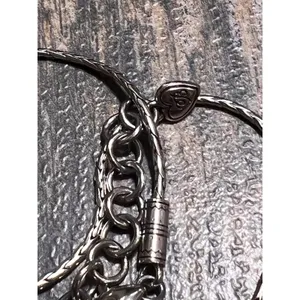 Brighton Seville‎ Cross Necklace Reversable Silver Gold 16" Two-Tone Scrollwork thumbnail 6