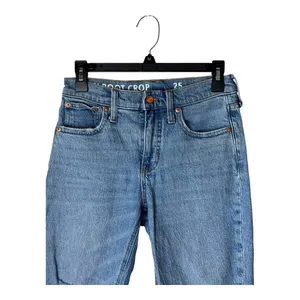 J‎ Crew Jeans Women 25 Blue Medium Wash Distressed Denim Demi Boot Crop Preppy thumbnail 4