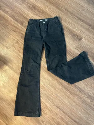 Old Navy Black Flare Jeans extra High-rise thumbnail 1
