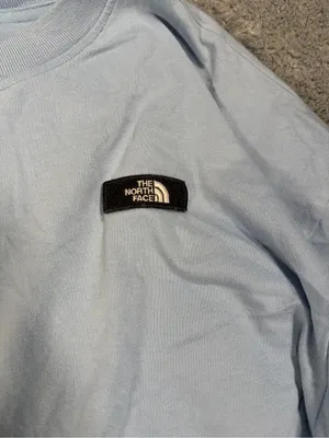 The North Face Light Blue Cropped Tee shirt small thumbnail 4