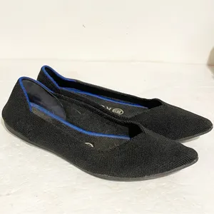 ROTHY’S Size 7.5 ‘THE POINT’ WOMEN’S SOLID BLACK BALLET FLATS POINTED TOE‎ thumbnail 3