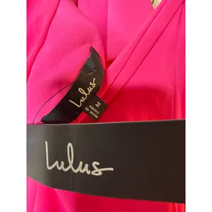 NWT Lulus Isloda Pink One-Shoulder Backless Sash Mini Dress Party Cocktail Sz M thumbnail 6