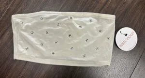NWT Bear Dance Ivory Velvet Star‎ Tube Top - Size S thumbnail 1