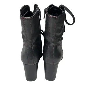 Naturalizer Callie Black Leather Lace Up Block Heel Boots 6.5 thumbnail 7